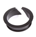 Black metal washer on a white background