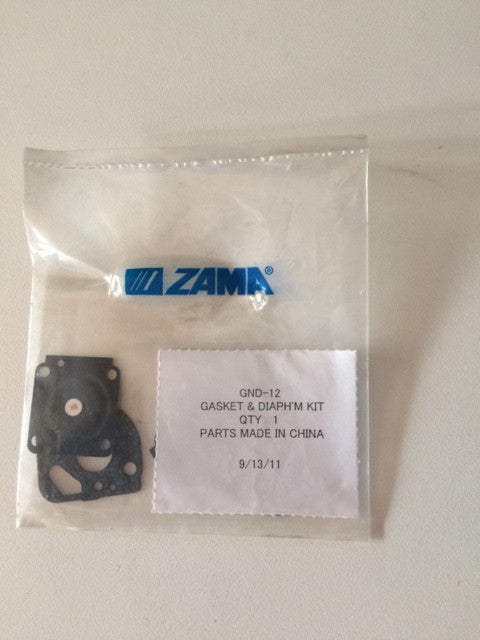 GND-12 Zama GASKET & DIAPHRAGM KIT